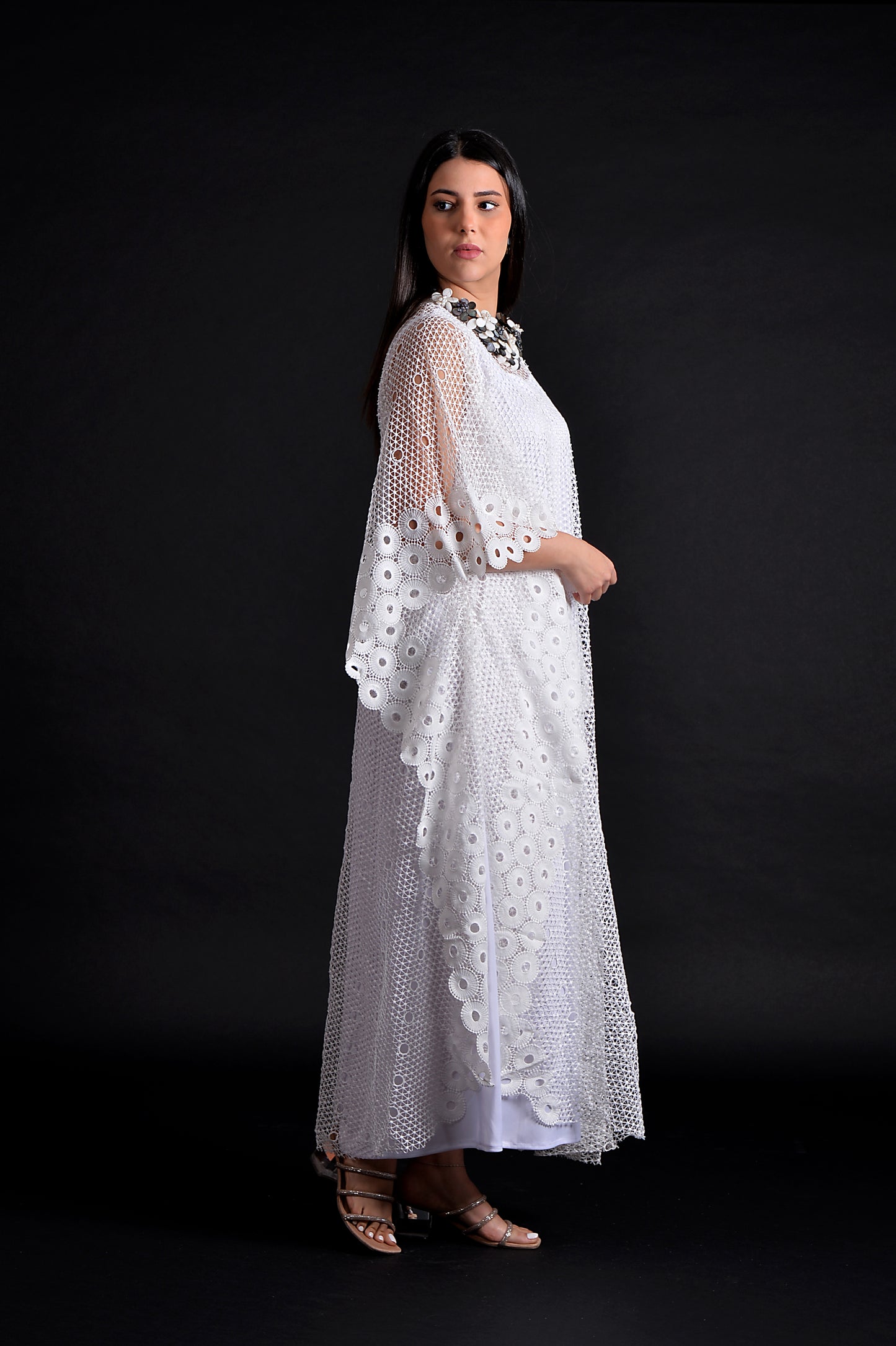 white Lace Kaftan