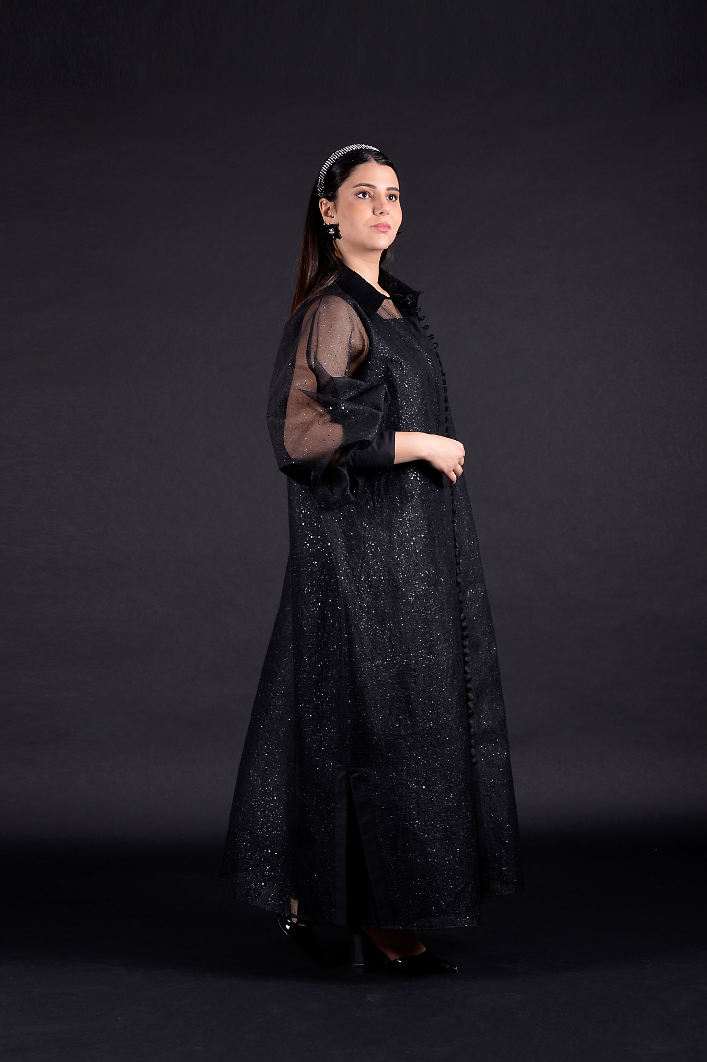 Black glittery kaftan