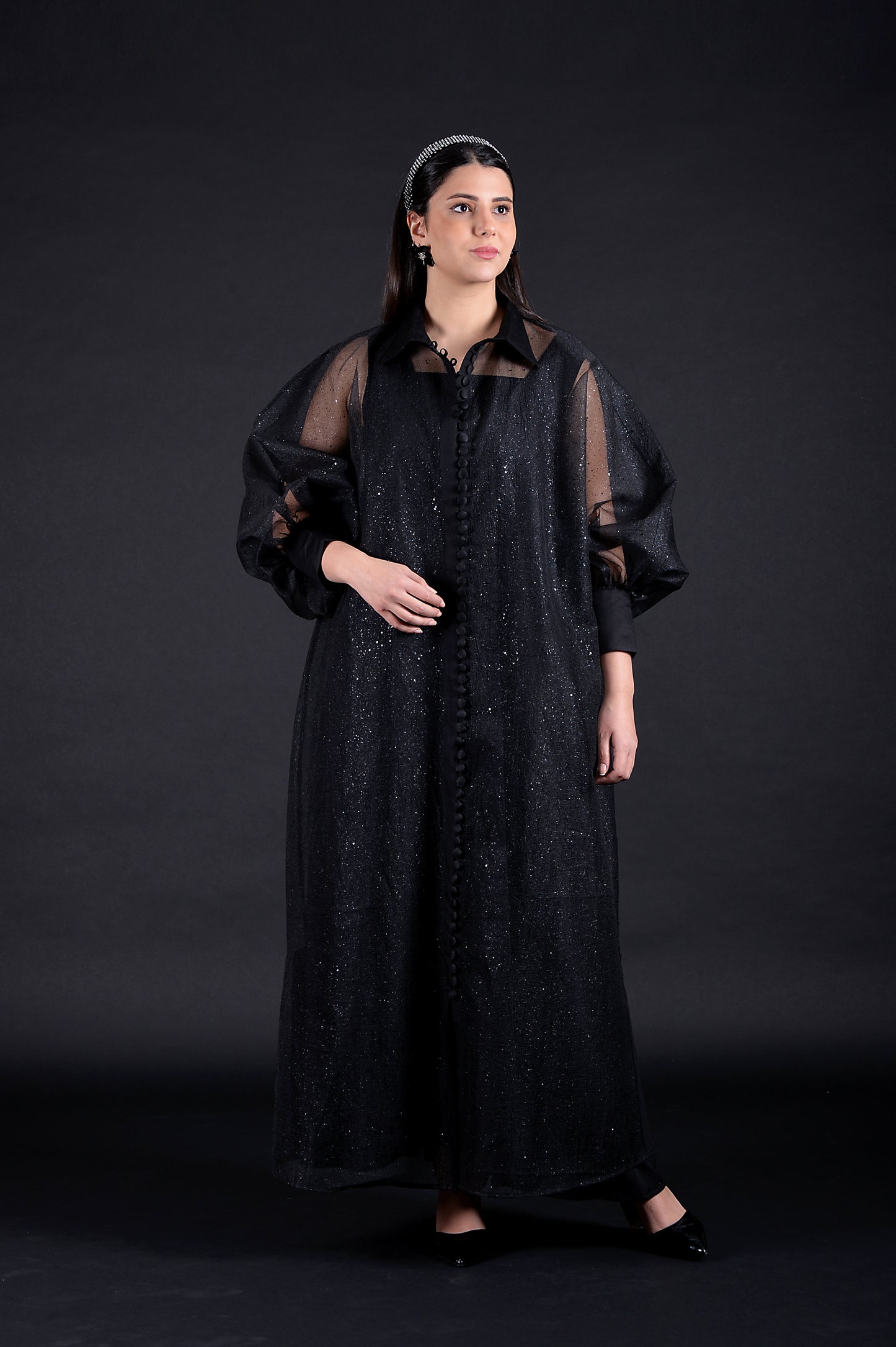 Black glittery kaftan