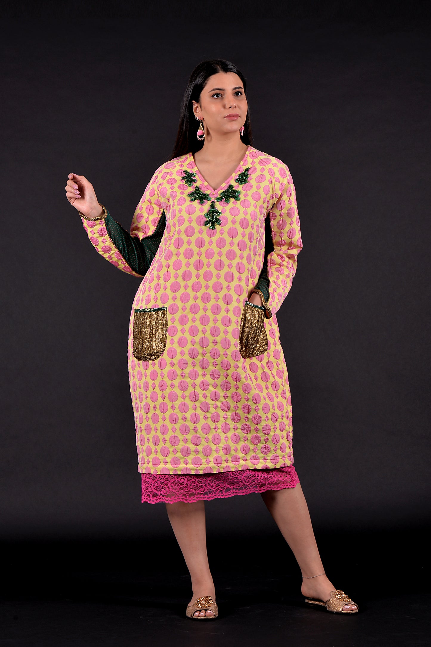 pink jacquard